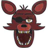 Matriz de Bordado cara chica fnaf